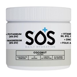 SOS Hydration Electrolyte Drink Mix (31 Servings, Coconut)