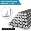 HENWUBEI 200PCS Premium Fishing Hooks, 10 Sizes Carbon Steel Fishing