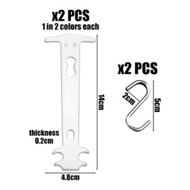 USHXVG 2 Pieces Of Chain Calipers, 2 Pieces Of S-Shaped Hooks, Chain Rail Tool, Chain Inspection Tool, Chain Measuring Caliper, Bicycle Repair Accessories