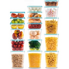 CHEFOLLA Contenedores para Alimentos Recipientes de Plastico de Termorresistente y Fácil de Limpiar con Tapas, Recipientes Herméticos para Almacenar (18 Piezas)