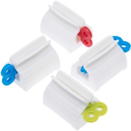 QA Rolling Tube Toothpaste Squeezer - 4 Pack Multifunction Dispenser & Holder for Bathroom - No More Waste of Toothpaste, Creams, Paints and More!