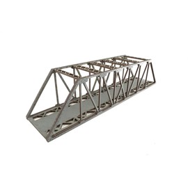 War World Scenics Single Track Grey High Detail MDF Girder Bridge 400mm – OO/HO Gauge Scale Model Railway Diorama Modelling Layout Scenery Landscape Rail Structure
