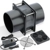 Wathai 80mm Small 12V DC Axial Exhaust Fan with AC