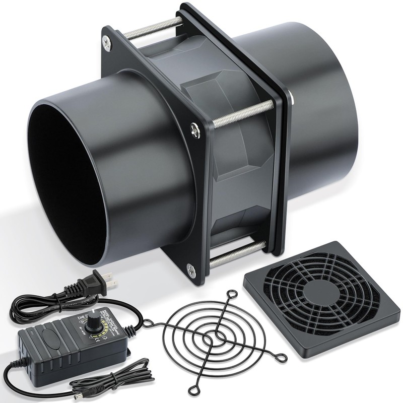 Wathai 80mm Small 12V DC Axial Exhaust Fan with AC