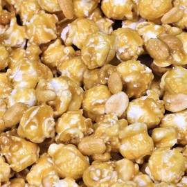 Gourmet Caramel Nut Popcorn with Peanuts by Its Delish, 16 OZ Jumbo Container – Caramel Air Popped Sweet Crunchy Glazed Carmel Corn With Nuts Snack - Gluten Free, Vegan, Kosher, 1 Count