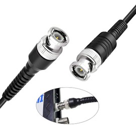 Cleqee BNC Test Lead Set High Conductive Copper Wire Oscilloscope Probe BNC Male to Alligator Clip BNC Male to Dual Copper Wire Mini Grabber IC Test Hook Clip BNC to Dual Stackable Banana Plug Cable Wire Set Probe Wire for Electronic Test