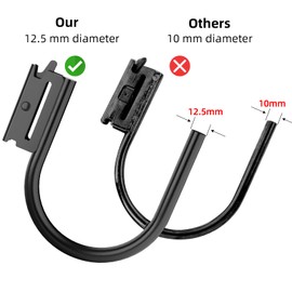 POROHOM 10PCS Heavy Duty E Track J Hooks，Large Steel 5" J Hook E Track Accessories for Enclosed Trailer,Workshop & Garage,Maximum Load 1400 Pounds(1/2" Diameter Solid Steel)