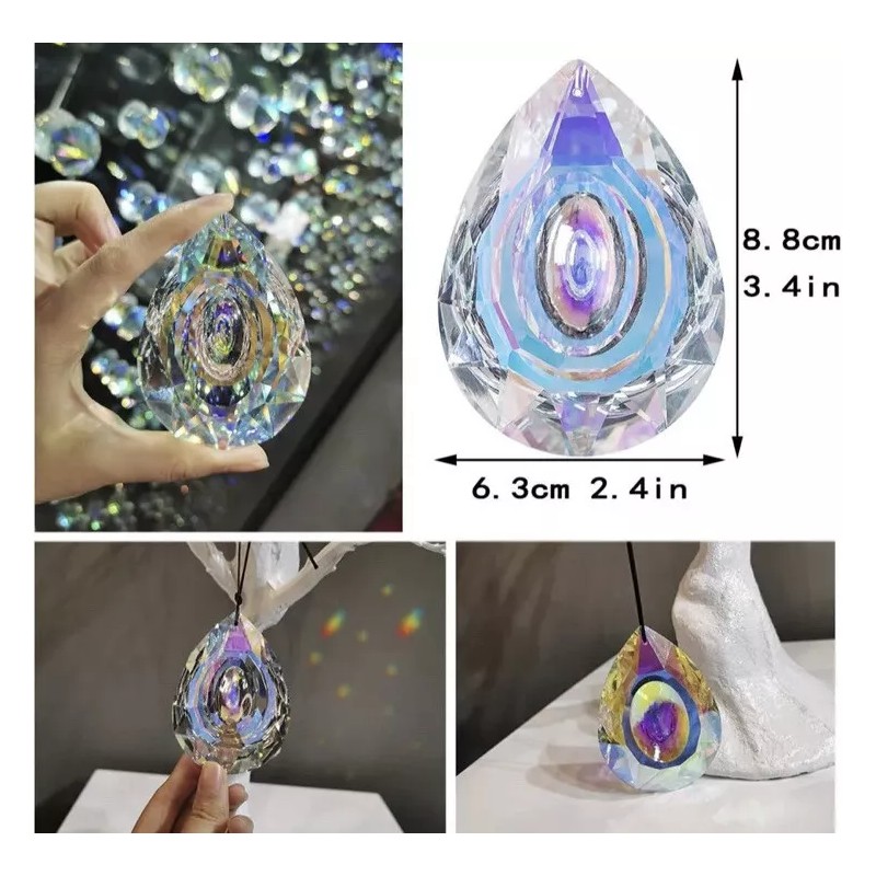 H&D HYALINE & DORA 89mm/3.5in Hanging Chandelier Crystals Prisms for