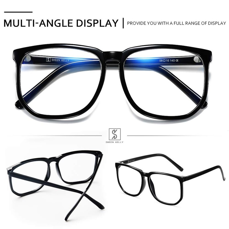 SHEEN KELLY TR90 Blue Light Oversized Safety Glasses Men Women
