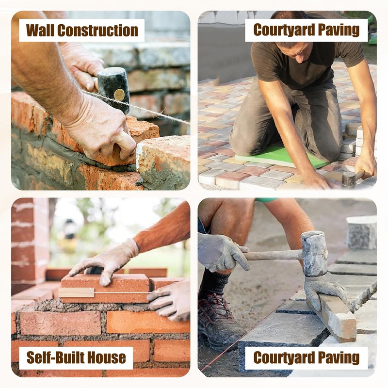 10Pcs 4 Inch Wood Masonry Line Blocks Kit with 2
