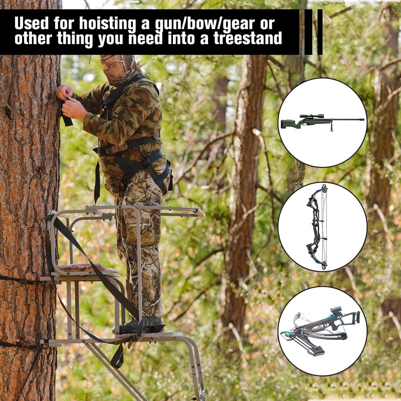 HOUSTASK Hunter Safety System Retractable Bow & Gear Hoist for