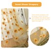 Ufurty Sunflower Window Curtain, 2PCS Sun Flower Floral Voile Sheer