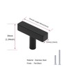 homdiy (10 Pack) Black Cabinet Knobs Square Drawer Knobs -