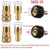 MIZORLIE Pressure Washer Adapter Set,M22 Male Thread Fitting, 3/8" Quick