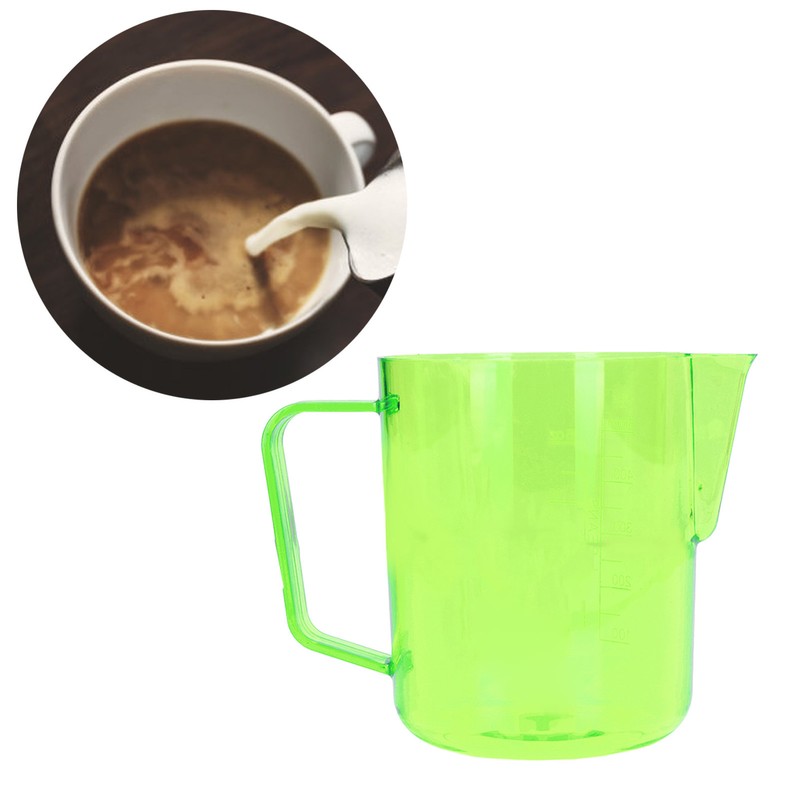 600ml Milk Frothing Pitcher Acrylic Cup Coffee Steaming Pitchers Latte