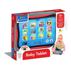 Clementoni Baby Tablet, Interactive Game with Light and Sound, Children 12-36 Months, Teaches Numbers, Letters, Animals and Colours, Stimulates the Imitation Game, Italian Language, 17496