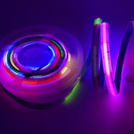 RGB IC COB LED Strip,DC24V 5M Addressable Colour-Changing Smart RGB LED Tape,576 LEDs/m WS2811 IC Flexible Strips for Party Home DIY Lighting Projects