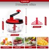Manual Food Processor,8 Cup Hand Powered Crank Chopper,Mincer Blender with