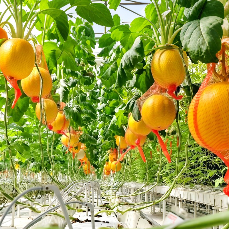 100Pcs Watermelon Nets,Melon Hammock Hanging Cantaloupes Support Net,Reusable Mesh Bags