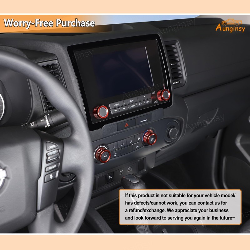 Aunginsy Center Console Air Conditioner Volume Knob Button Circle Cover