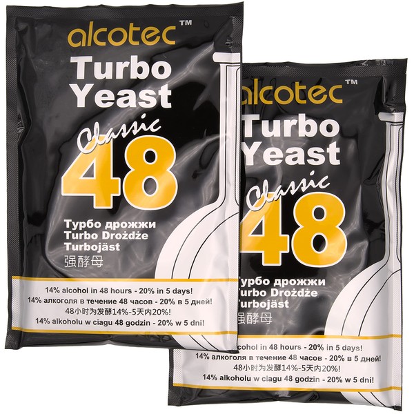 2x Alcotec Turbo Classic Levure - 48h - 20% d'alcool 5 jours
