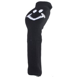 Hirota Golf Socks Knit Smile Utility Headcover (Black)