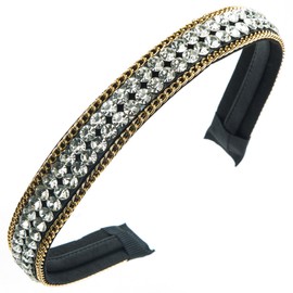 scicent Headband Non-Slip Embellished Crystal Rhinestone Headbands Wide Fashion Hair Accessories for Women Girls 27108