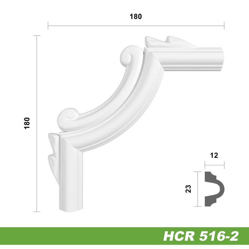 HEXIM Stucco Decoration Made of HDPS/PU White - Stucco Frame