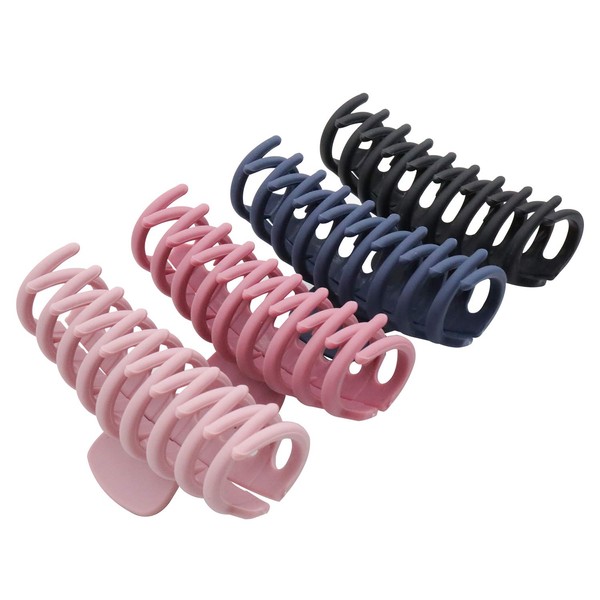 TODEROY 4PCS Large Hair Claw Clips for Woman,Non-slip Matte Banana Clips,Strong Hold jaw clip,Hair Clamps for Thin Thick Hair