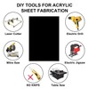 DARENYI 5pcs Black Acrylic Sheet 1.7mm Thick Plastic Sheets Boards