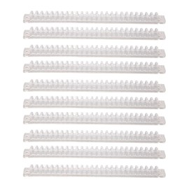 10Pcs Binding Spines Plastic Comb Spiral Coil 26 Holes 100 Sheet Capacity Strip for Loose Leaf