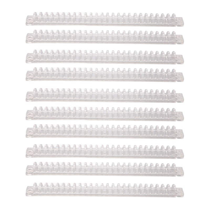 10Pcs Binding Spines Plastic Comb Spiral Coil 26 Holes 100