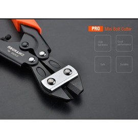 Edward Tools Pro Mini Bolt Cutter 8 Inch - Small Bolt Cutter with Heavy Duty Spring Loaded Design - Wire Cutter, Cable Cutter - Ergonomic Grip Handle - T8 Steel Blades - Latch Lock