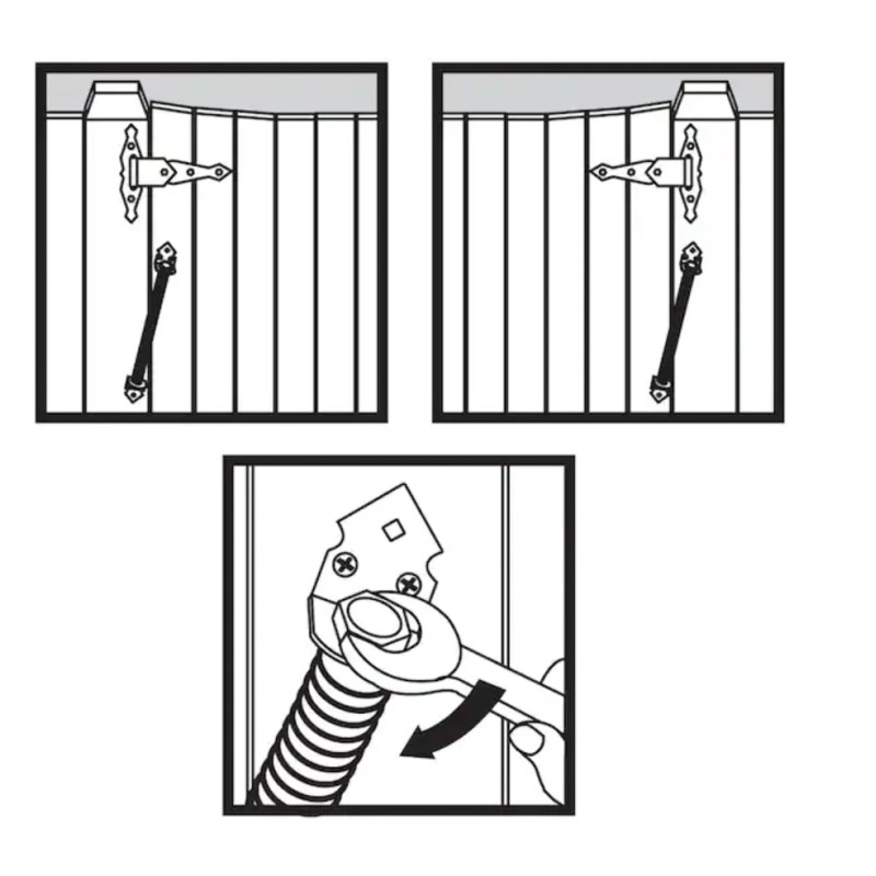 Everbilt 11 in. Black Adjustable Tension Self Closing Gate Door
