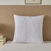 White Quilted Euro Shams Set of 2 Cotton Floral Large