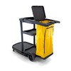 Commercial Housekeeping cart Janitorial cart with Cover and Vinyl Bag,