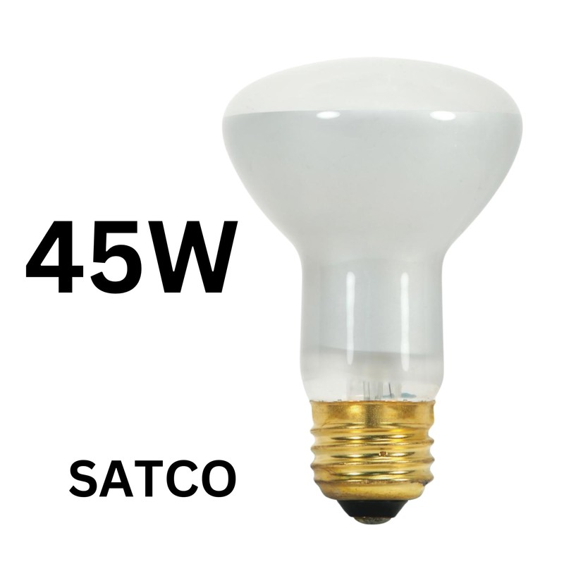 Satco S8519 45W R20 Incandescent Reflector Bulb, 130V, E26 Medium