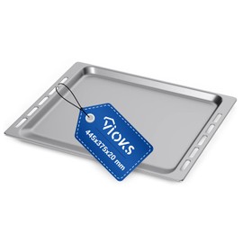 VIOKS Deep Baking Tray, Replacement for Whirlpool 481241838127 (445 x 375 mm), Extendable Oven Tray, 45 x 37 cm Small Baking Tray
