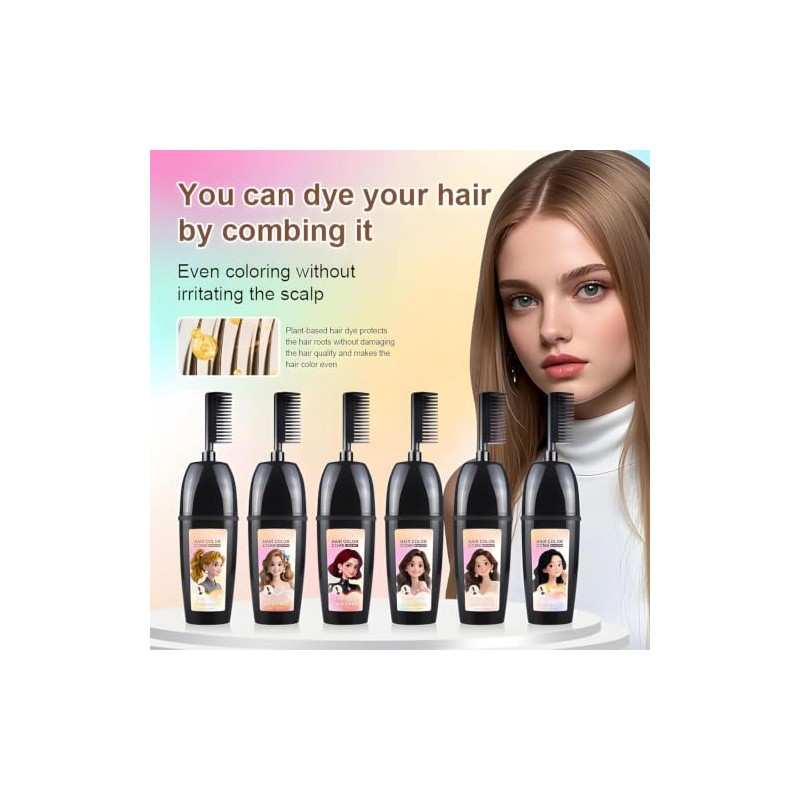 Hair dye Comb, Peine de Tinte 2 en 1 para