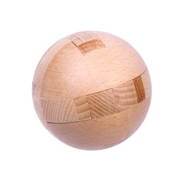 AHYUAN Handmade Wooden Puzzle Magic Ball Brain Teasers Toy Intelligence IQ Games 3D Sphere Puzzles for Children and Adults (3 x 3 x 3 inch)