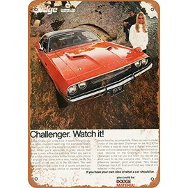 RetroRust 10 x 14 METAL SIGN - 1970 Dodge Challenger - Vintage Rusty Look 4