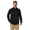 Wrangler Logger Twill Long Sleeve Workshirt, Black, Large Tall