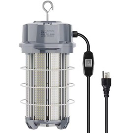 250W LED Temporary Work Light 37,500 Lumen Construction Lights 5000K LED Work Light with Stainless Steel Shield and Hook for Indoor Outdoor Job Site Lighting