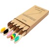 Kids Bamboo Toothbrush Set, 5 Pieces, Soft Bristles, Manual Toothbrushes