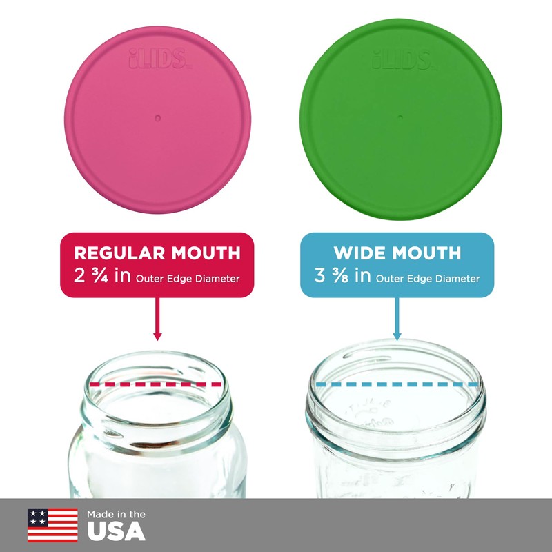 iLIDS Mason Jar Storage Lid, Wide Mouth, USA Made, Ocean