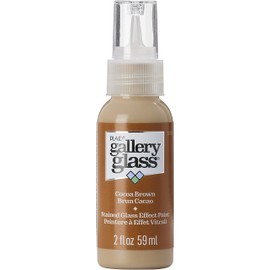 Gallery Glass, Cocoa Brown Stained Glass 2 fl oz Brilliant Smooth Finish Paint, Perfect for Easy to Apply DIY Arts and Crafts, 19713