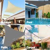 Teynewer Sun Shade Sail Waterproof for Patio Party Backyard Lawn