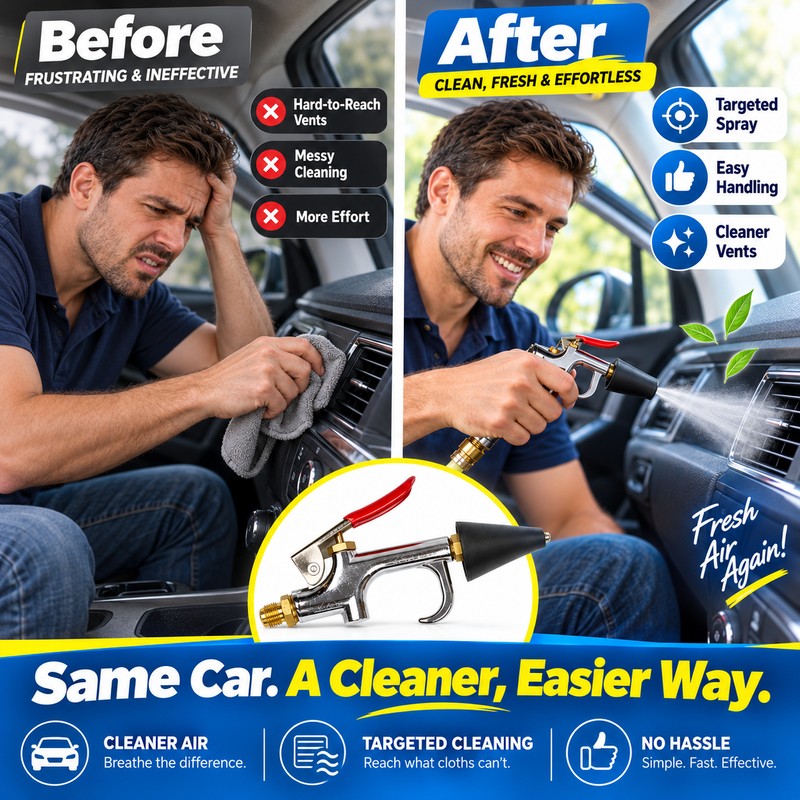 Car A/C Cleaning Spray Gun Nozzle for No-Disassembly Cleaning –