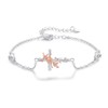 Aututer blue bracelet (A01-White gold-Cross Hummingbird, Hummingbird)