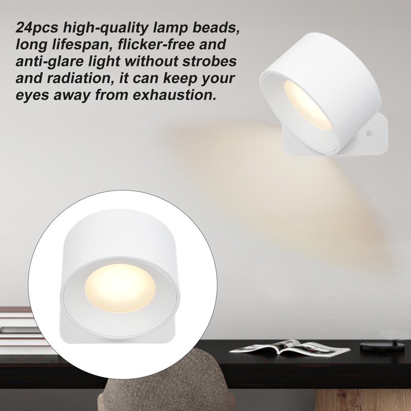 Neoglint 1pc 4.5W USB Cabinet Lamp Bedside book light Built-in